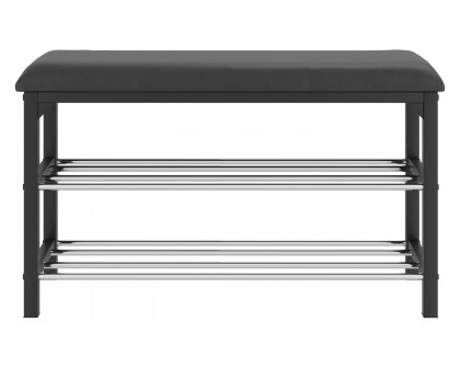 Worldwide - Foster 2-Tier Bench in Black/Chrome