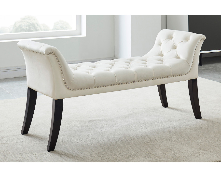 Worldwide Velci Bench - Ivory/Black