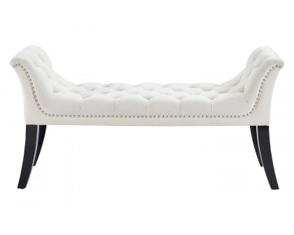 Worldwide™ Velci Bench - Ivory/Black