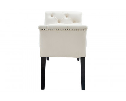 Worldwide™ Velci Bench - Ivory/Black