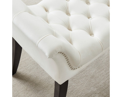 Worldwide™ Velci Bench - Ivory/Black