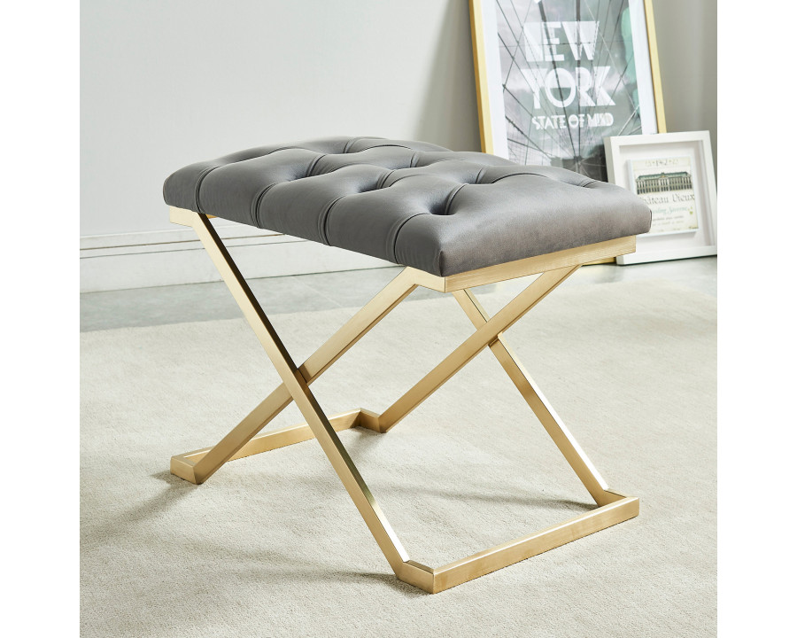 Worldwide Rada Bench - Gray/Brushed Gold