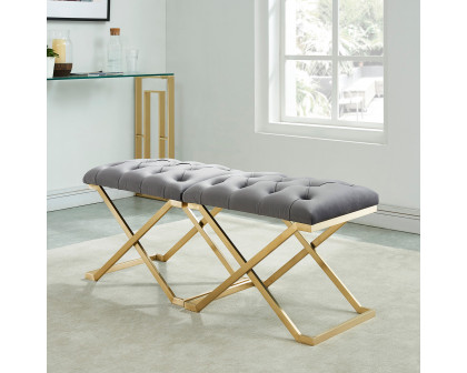 Worldwide Rada Bench - Gray/Brushed Gold