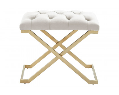 Worldwide™ Rada Bench - Ivory/Brushed Gold