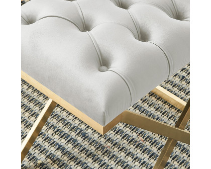 Worldwide™ Rada Bench - Ivory/Brushed Gold