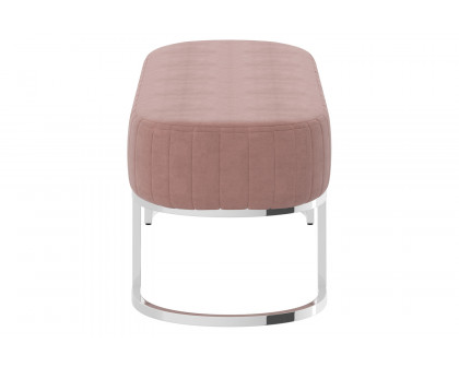 Worldwide Zamora Bench - Dusty Rose/Silver