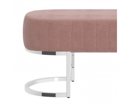 Worldwide Zamora Bench - Dusty Rose/Silver