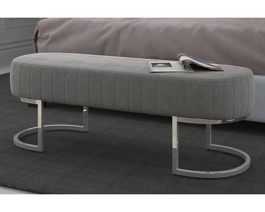 Worldwide Zamora Bench - Gray/Silver