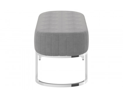 Worldwide Zamora Bench - Gray/Silver