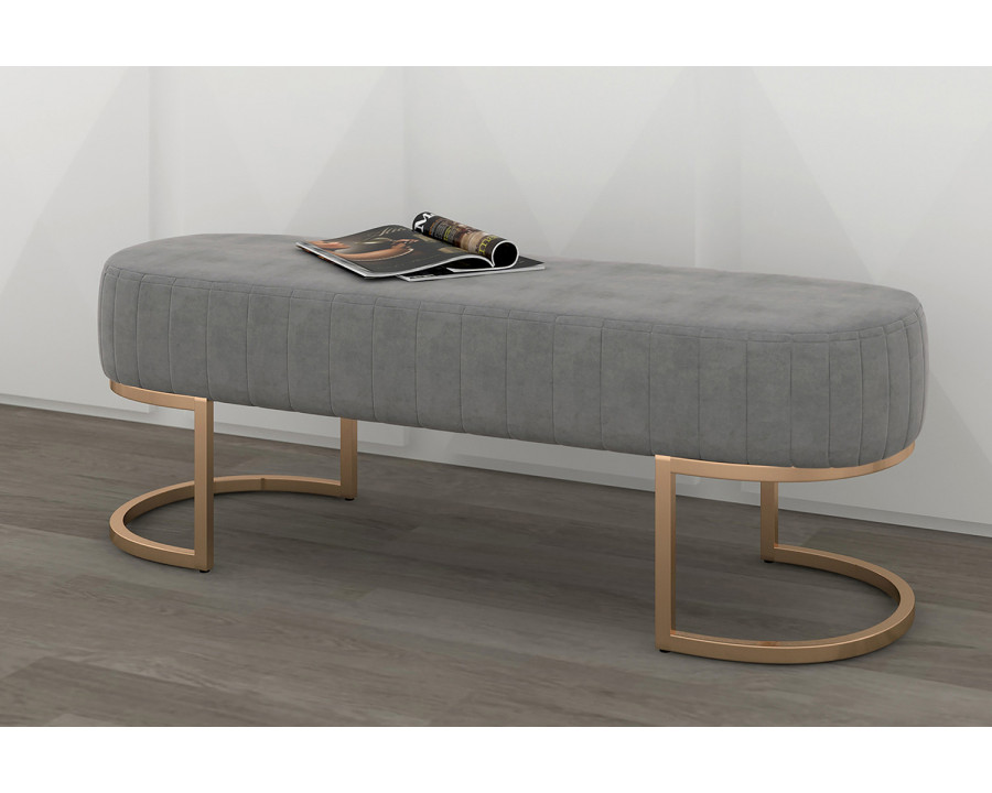 Worldwide Zamora Bench - Gray/Gold