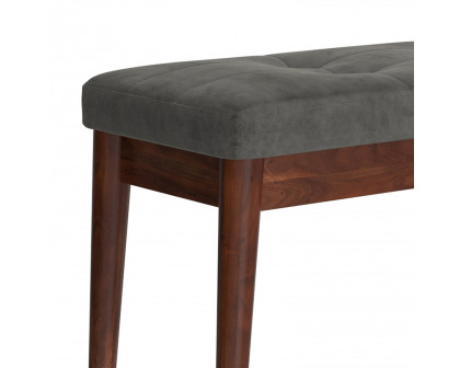 Worldwide Ingrid Bench - Vintage Charcoal/Walnut