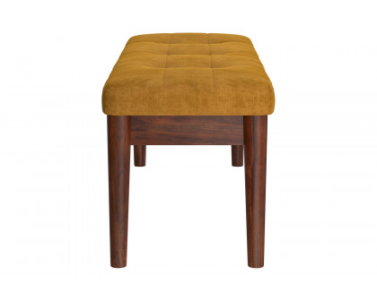 Worldwide Ingrid Bench - Vintage Mustard/Walnut