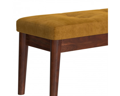 Worldwide Ingrid Bench - Vintage Mustard/Walnut