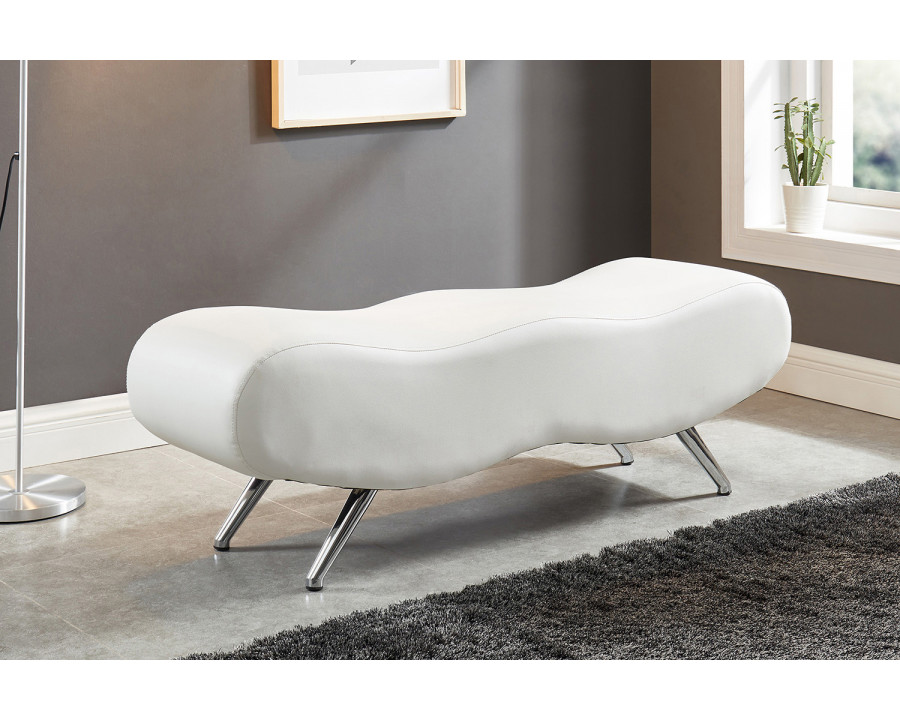 Worldwide - Stealth II Bench in White/Chrome