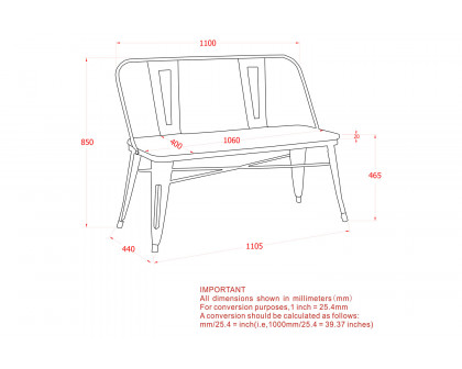 Worldwide™ Modus Bench - Gunmetal