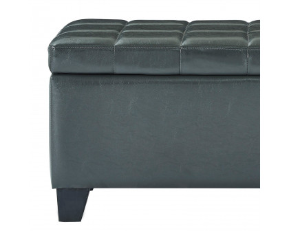 Worldwide™ Winston Rectangular Storage Ottoman - Gray