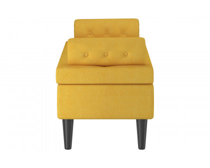 Worldwide Adith Rectangular Storage Ottoman - Mustard/Black