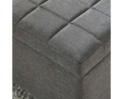 Worldwide - Lila Rectangular Storage Ottoman in Gray