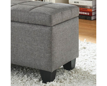 Worldwide - Lila Rectangular Storage Ottoman in Gray