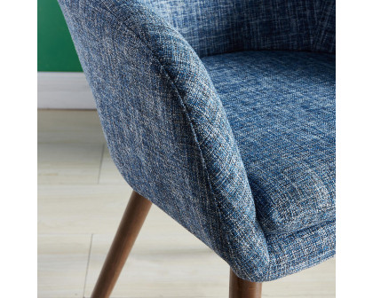 Worldwide Minto Accent/Dining Chair - Blue Blend/Walnut