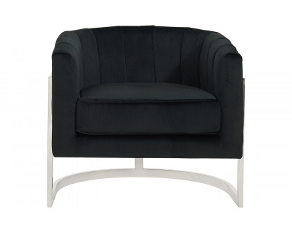 Worldwide Tarra Accent Chair - Black/Chrome