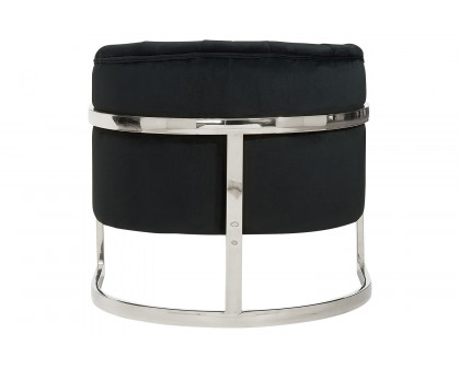 Worldwide Tarra Accent Chair - Black/Chrome