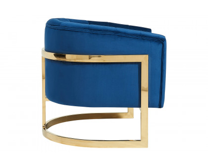 Worldwide Tarra Accent Chair - Blue/Gold