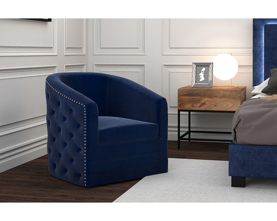 Worldwide Velci Accent Chair - Blue