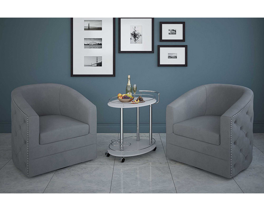 Worldwide Velci Accent Chair - Gray