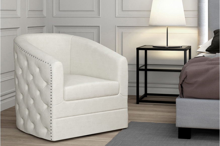 Worldwide™ Velci Accent Chair - Ivory