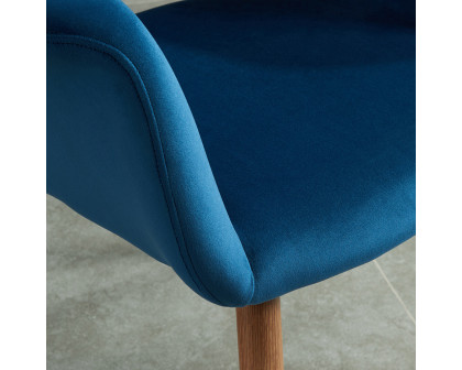 Worldwide Miranda Accent/Dining Chair - Blue/Walnut