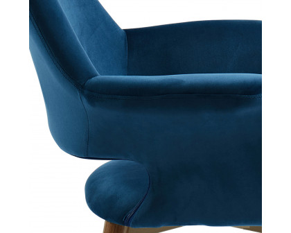 Worldwide Miranda Accent/Dining Chair - Blue/Walnut