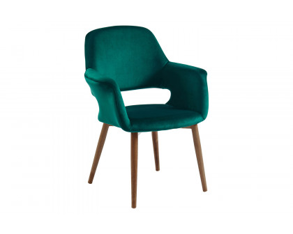 Worldwide Miranda Accent/Dining Chair - Green/Walnut