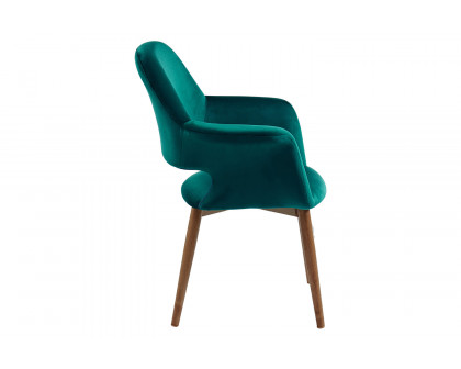 Worldwide Miranda Accent/Dining Chair - Green/Walnut