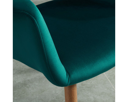 Worldwide Miranda Accent/Dining Chair - Green/Walnut