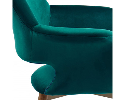 Worldwide Miranda Accent/Dining Chair - Green/Walnut