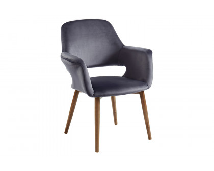 Worldwide Miranda Accent/Dining Chair - Gray/Walnut