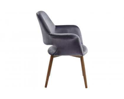 Worldwide Miranda Accent/Dining Chair - Gray/Walnut