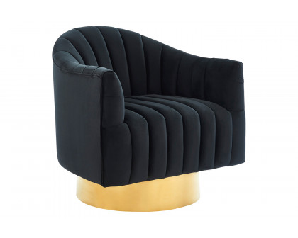 Worldwide Cortina Accent Chair - Black/Gold