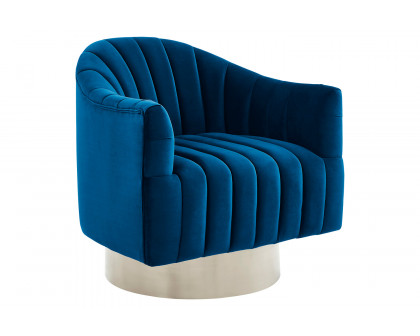 Worldwide Cortina Accent Chair - Blue/Silver