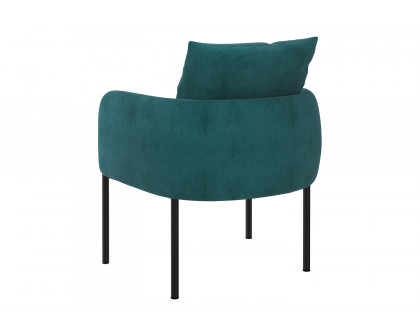 Worldwide Petrie Accent Chair - Aqua/Black