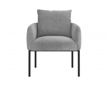 Worldwide Petrie Accent Chair - Gray/Black