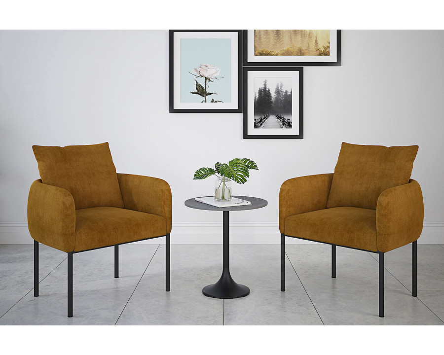 Worldwide Petrie Accent Chair - Mustard/Black