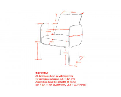 Worldwide Petrie Accent Chair - Mustard/Black