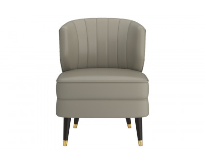 Worldwide Kyrie Accent Chair - Gray-Beige/Espresso