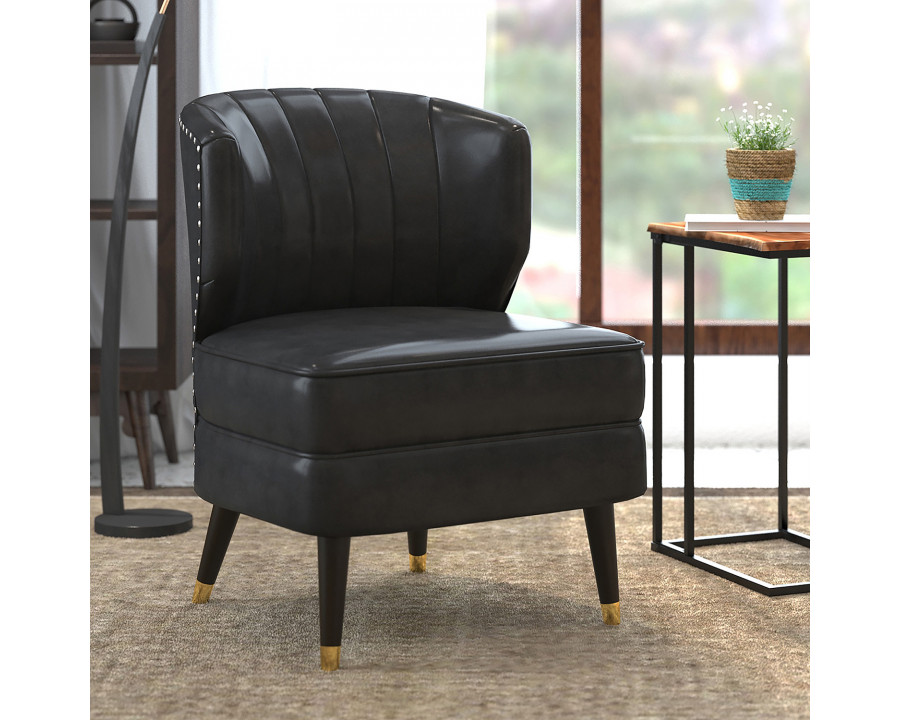 Worldwide Kyrie Accent Chair - Gray/Espresso