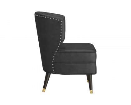 Worldwide Kyrie Accent Chair - Gray/Espresso