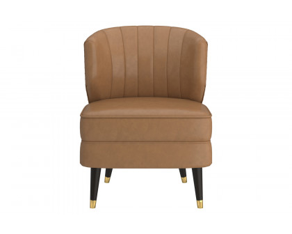 Worldwide Kyrie Accent Chair - Saddle/Espresso