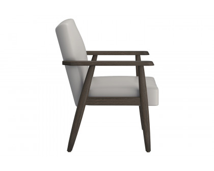 Worldwide Wilder Accent Chair - Gray-Beige/Weathered Brown