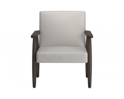 Worldwide Wilder Accent Chair - Gray-Beige/Weathered Brown